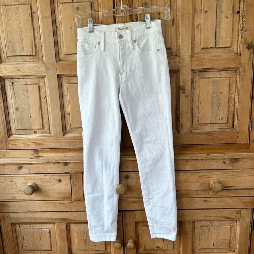 Madewell‎ Womens Size 24 White Jeans  9" High-Rise Skinny Denim Classic